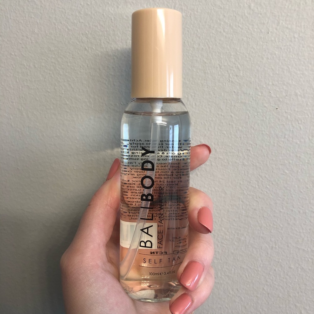 Balibody self tan face tan water
